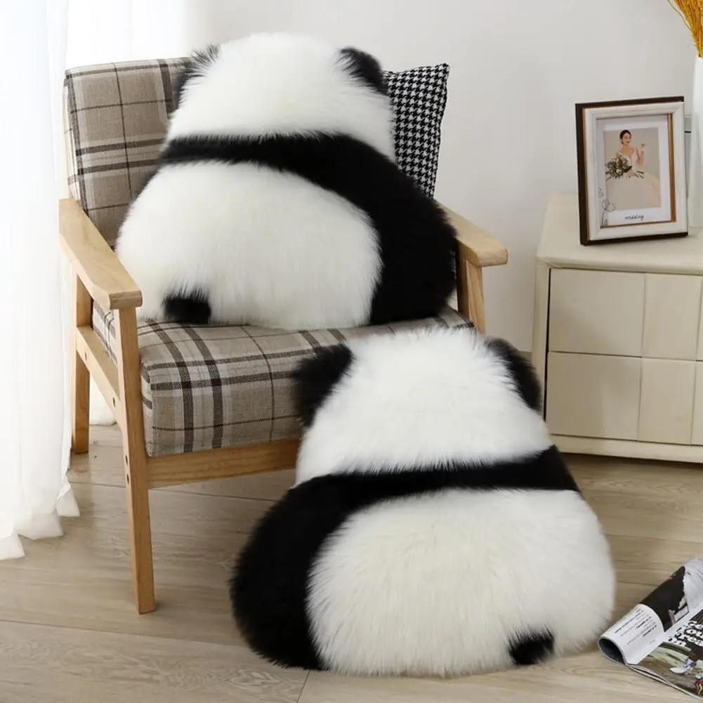 Cute Panda Plush Pillow Super Soft Plush Toy Faux Fur Cuddly Panda Plush Pillow Stuffed Animal Snuggly Pillow for Kids Adults