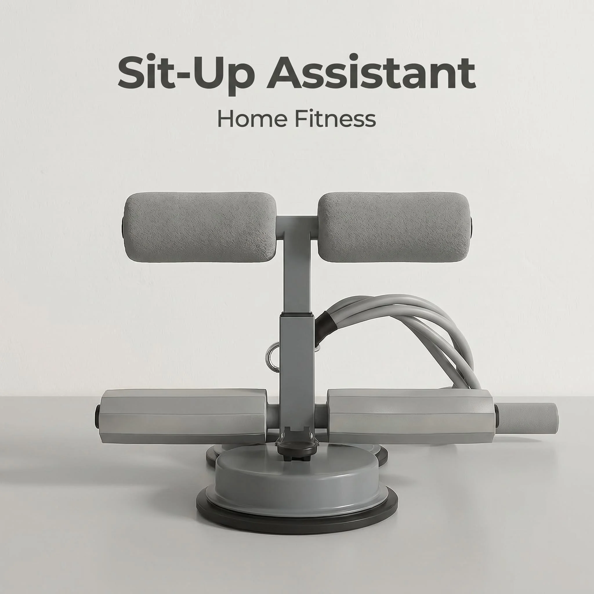 Appareil de sit-up à domicile, ventouses antidérapantes, trois niveaux de réglage, gain de place, fitness pour les abdominaux, les bras et les jambes