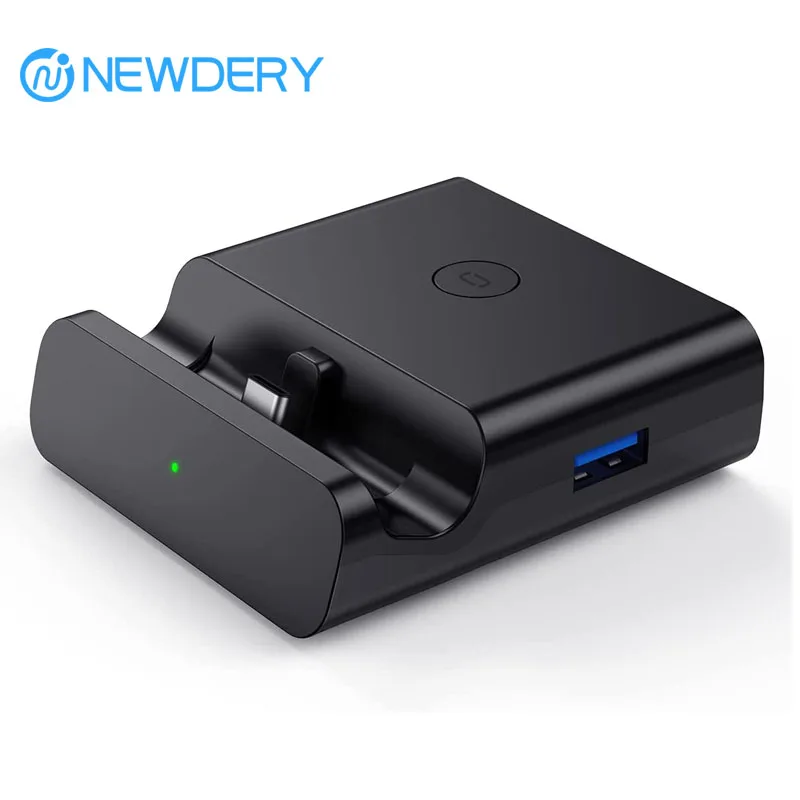 NEWDERY TV Docking Station for Nintendo Switch/Switch OLED,Charging Dock Station 4K HDMI Adapter/USB 3.0 /Type C Port Switch TV