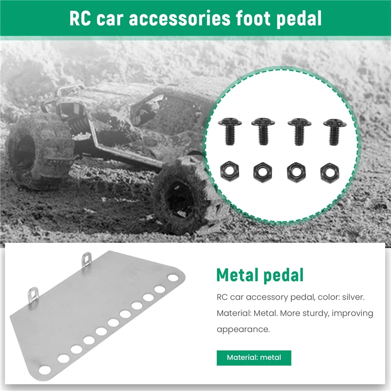 Curseur de plaque latérale de pédale en métal, pour MN D90 D91 D99S MN99S 1/12 RC, pièces de mise à niveau de voiture, accessoires