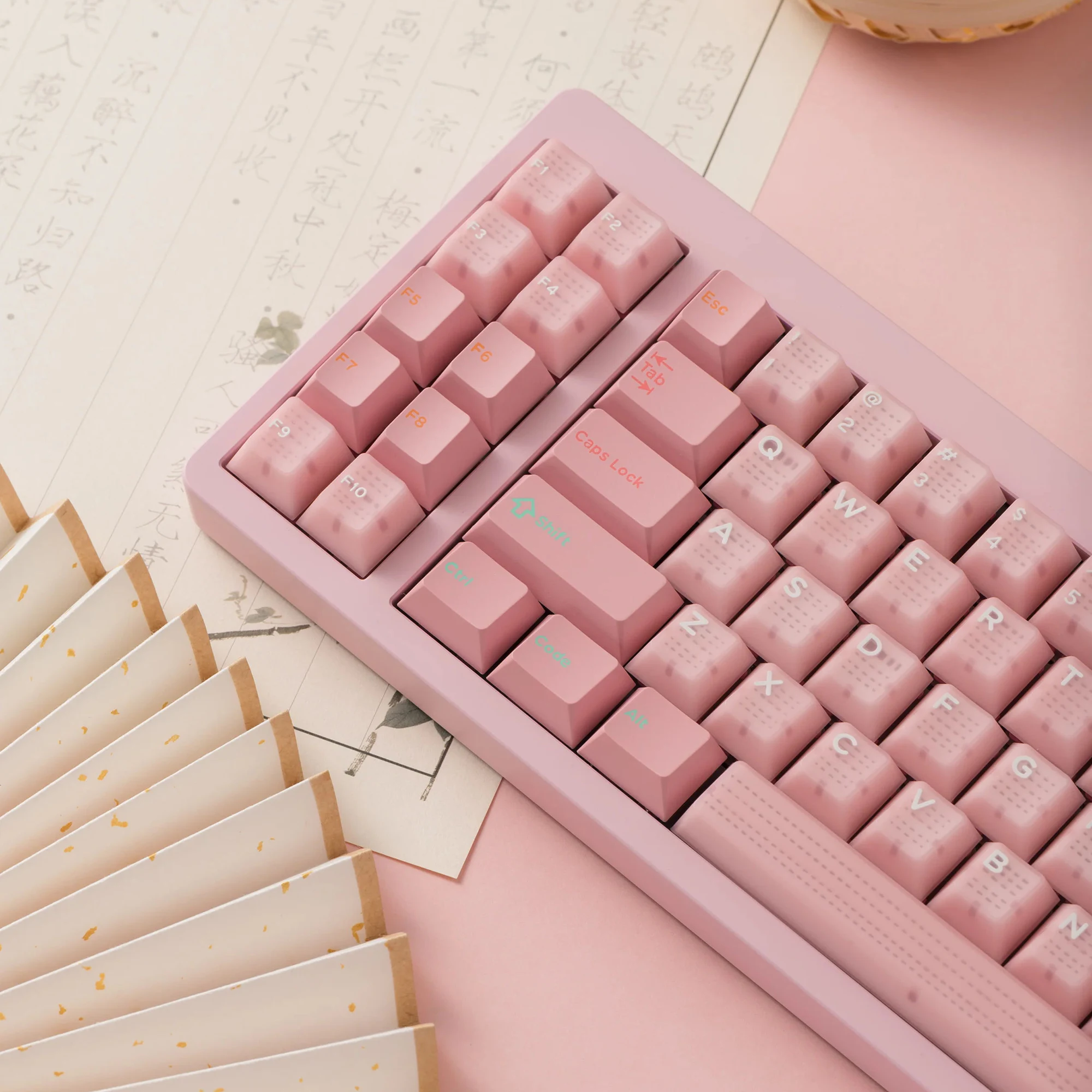 Hififox x Domikey XTRM Cherry Profile ABS Doubleshots Keycap Set for keyboard BM60 CSTC75 BM65 BM68 XD60 Pink