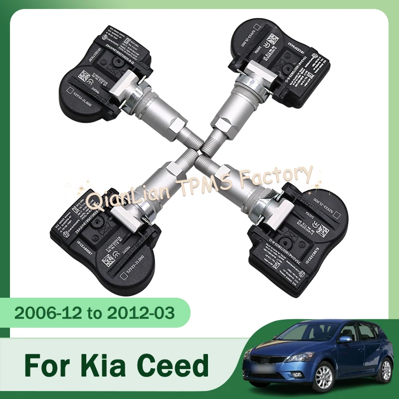 

4pcs 52933-2L000 TPMS Tire Pressure Monitor System For Kia Ceed Venga 433MHz Car Tire Sensors System 529332L000