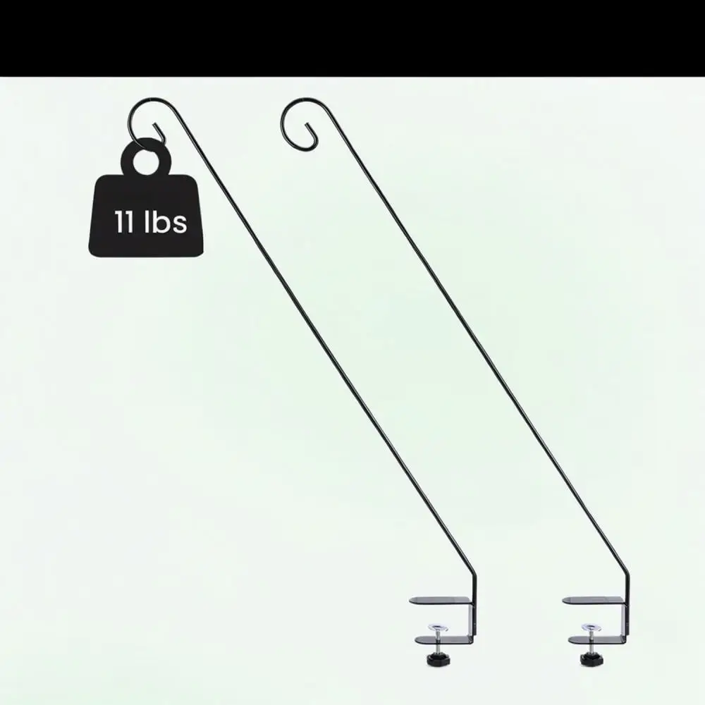 32 Inch Iron Hanging Stand For Bird Feeder Plant Support Bracket Hook For Outdoor Garden Yard Balcony Flower Holder
