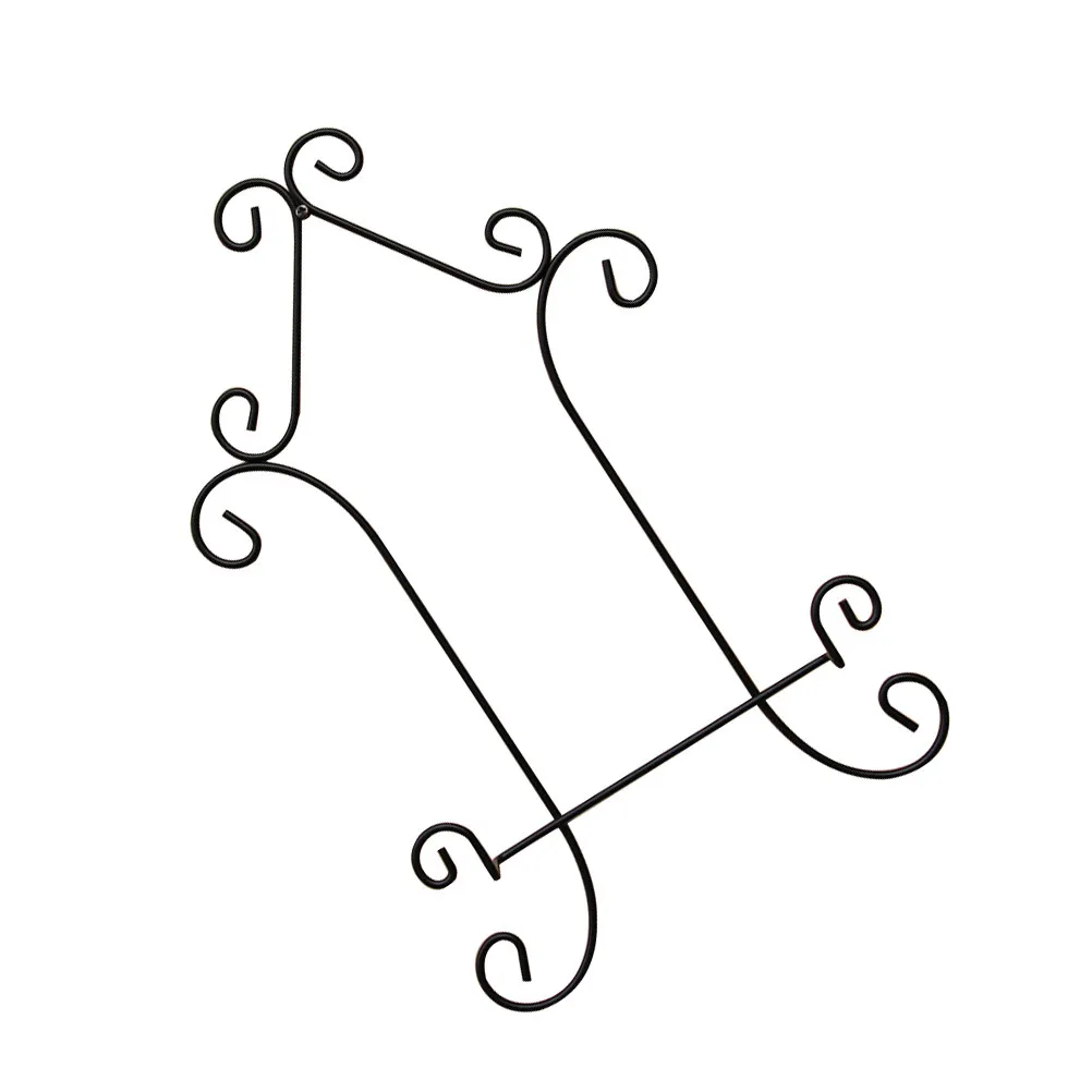 Iron Easel Display Stand Heavy-Duty Round Metal Base for Ornaments Photos Small Artworks Plate Display Home Office Decor Curve