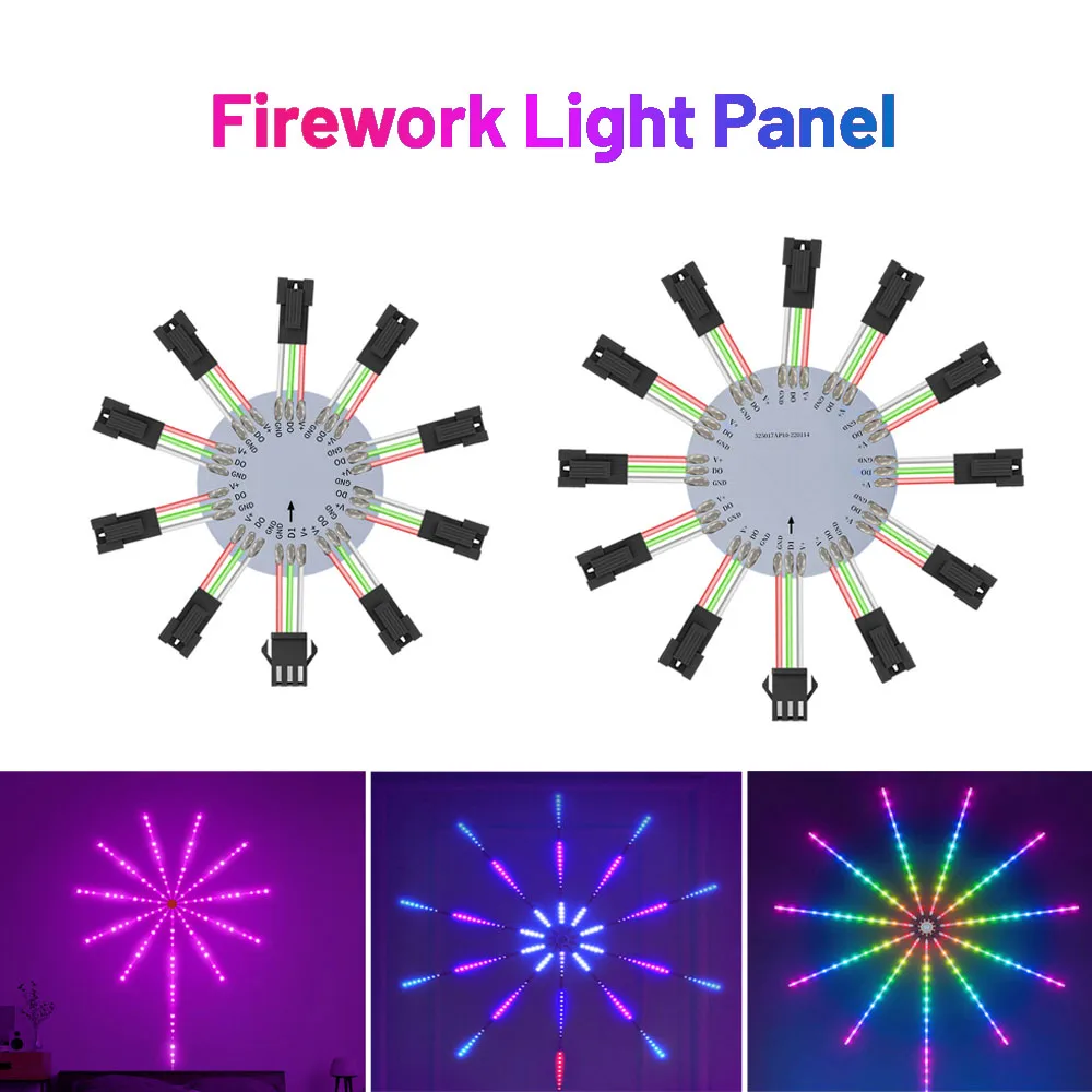 

WS2811 WS2812 SK6812 Led Firework Lights Module 3PIN Round Panel 10/12/13 Channels For Addressable LED Pixel Strip Ring Matrix