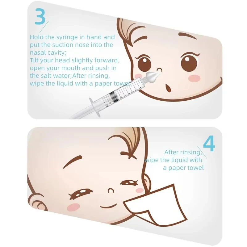 1-6Pcs Baby Nose Cleaner Nasal Washer Needle Tube Washer 10ML Infant Nasal Aspirator Cleaner Syringe Washing Baby Care Tools
