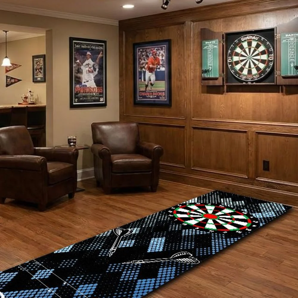 Tapis VIKAMA Pixel Dart à motif, antidérapant et résistant à l'usure, idéal pour salle de jeux, bar ou décoration cyberpunk