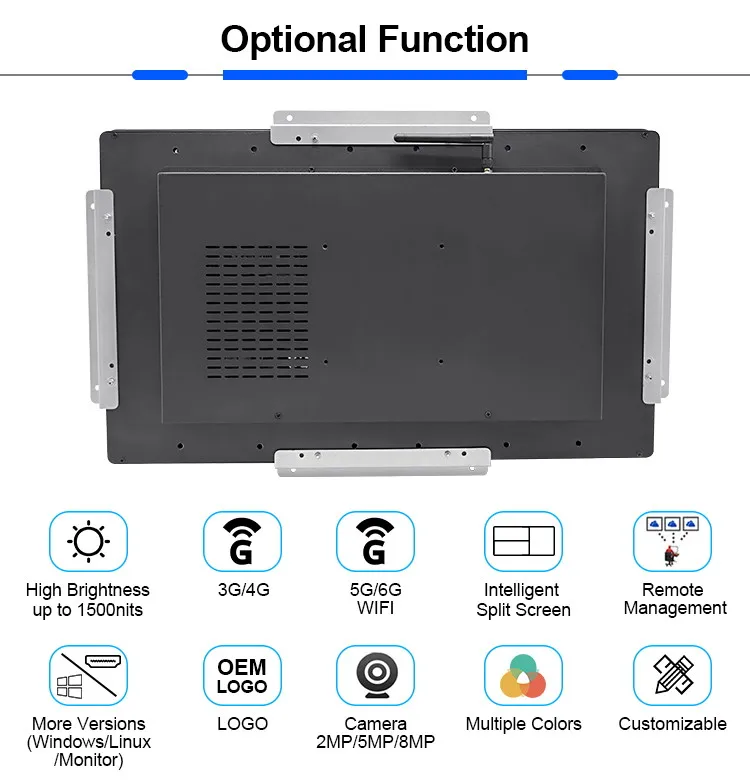 شاشة LCD بإطار مفتوح يعمل بنظام Android WIFI شاشة لمس سعوية PCAP مقاس 23 24 بوصة تعمل باللمس #3