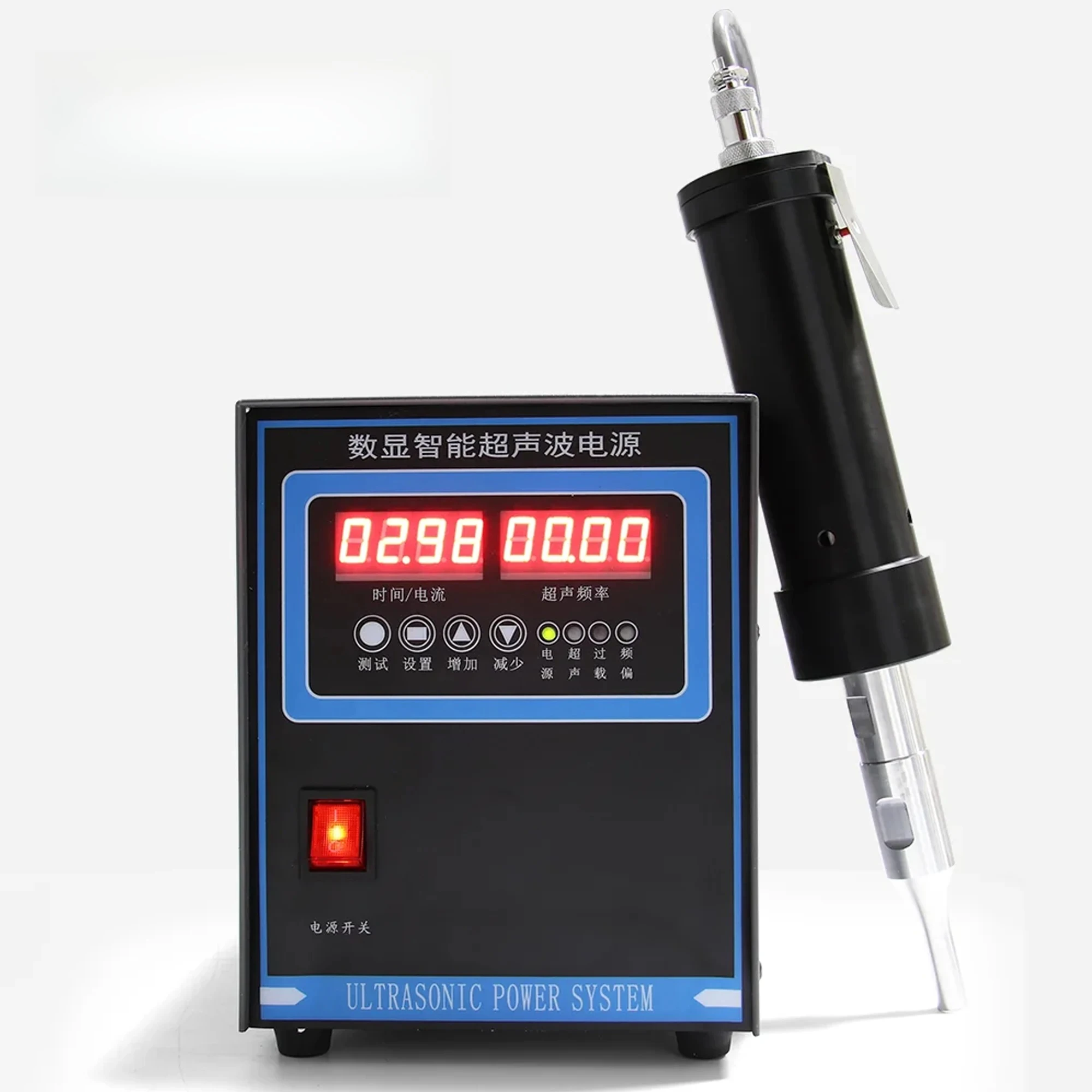 1200W 28kHz Ultrasonic Welding Machine Straight  Type Handle Plastic Industrial Equipment Continuous 24 Hour Work