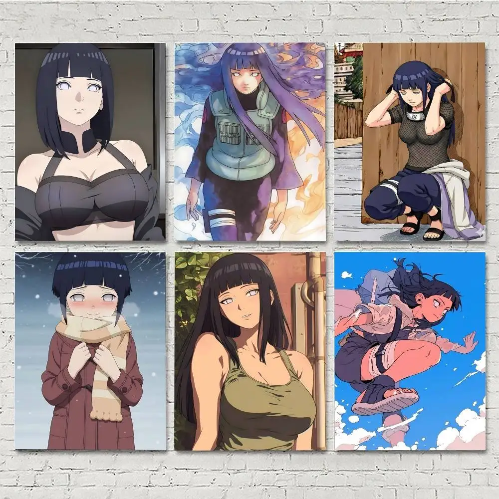 1pc Anime Naruto Hinata Hyuga Posters HD Print Vintage Wall Art Decor for Home Study Room