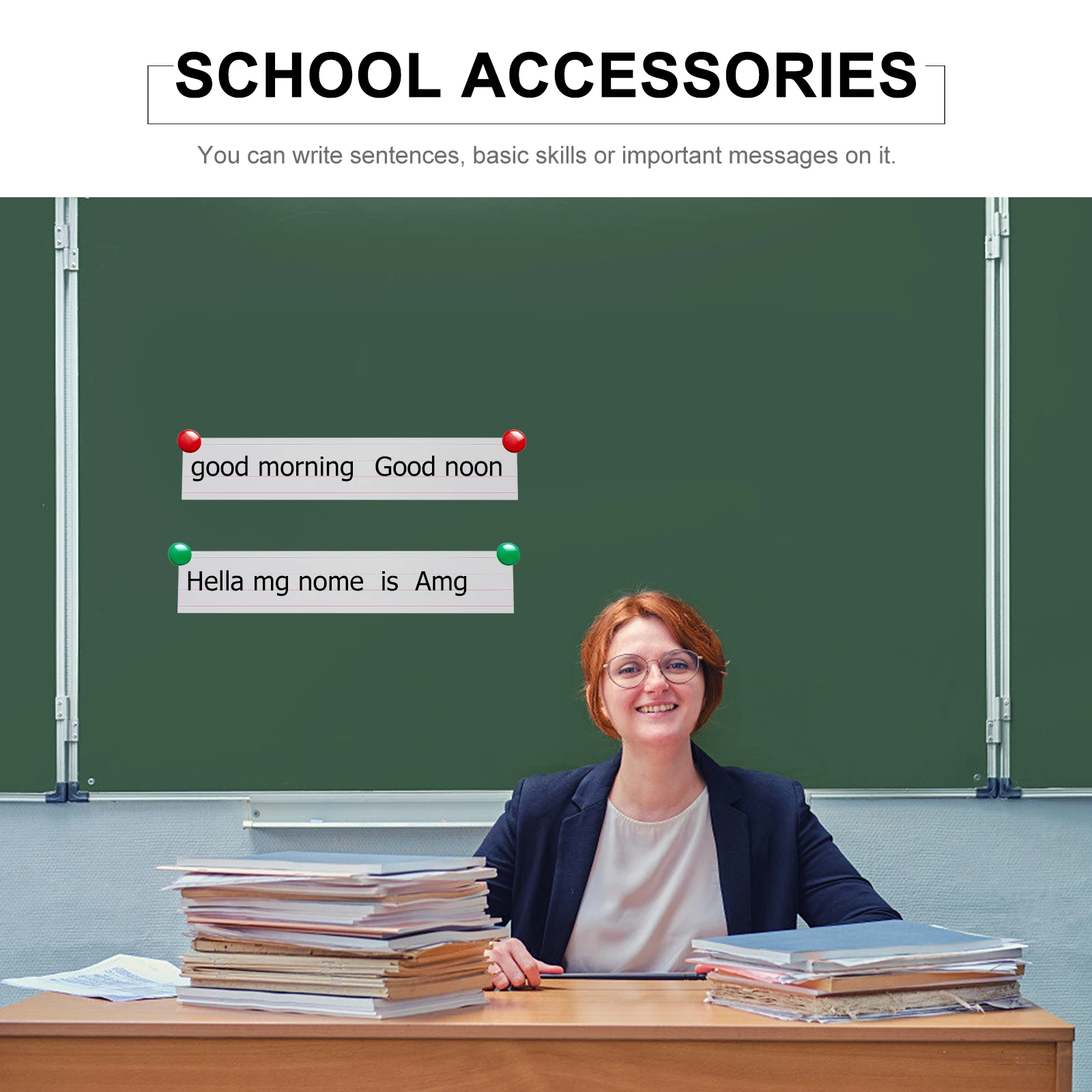 50 Pcs Teaching Cards Dry Erase Sentence Strips Lined Paper School Accessories Classroom School Accessories Learning