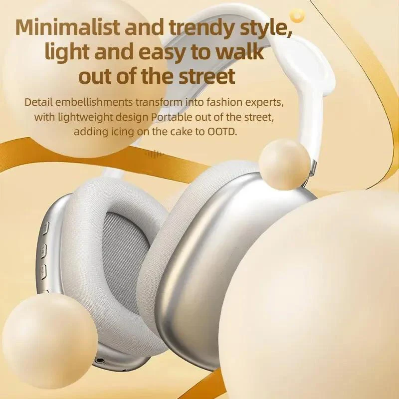 Xiaomi Max P9 Pro Wireless Bluetooth Headphones Hifi Stereo Noise Cancelling Waterproof Mic Pods Over Ear Sports Gaming Headset