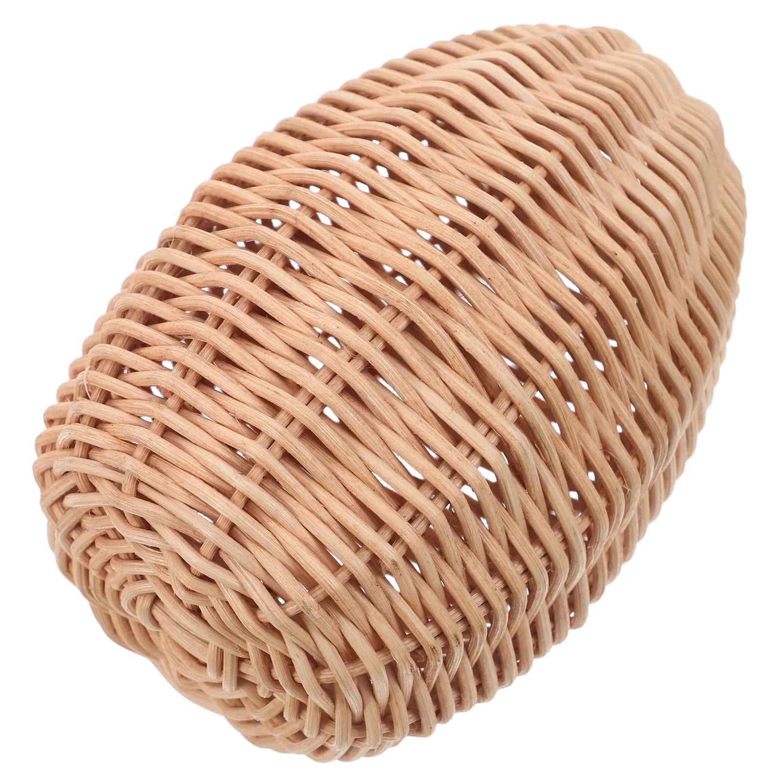 Rattan Egg Sculptures Rustic Brown Easter Egg Statue Table Decor 10x15cm Ideal for Easter Basket Fillers Party Centerpieces