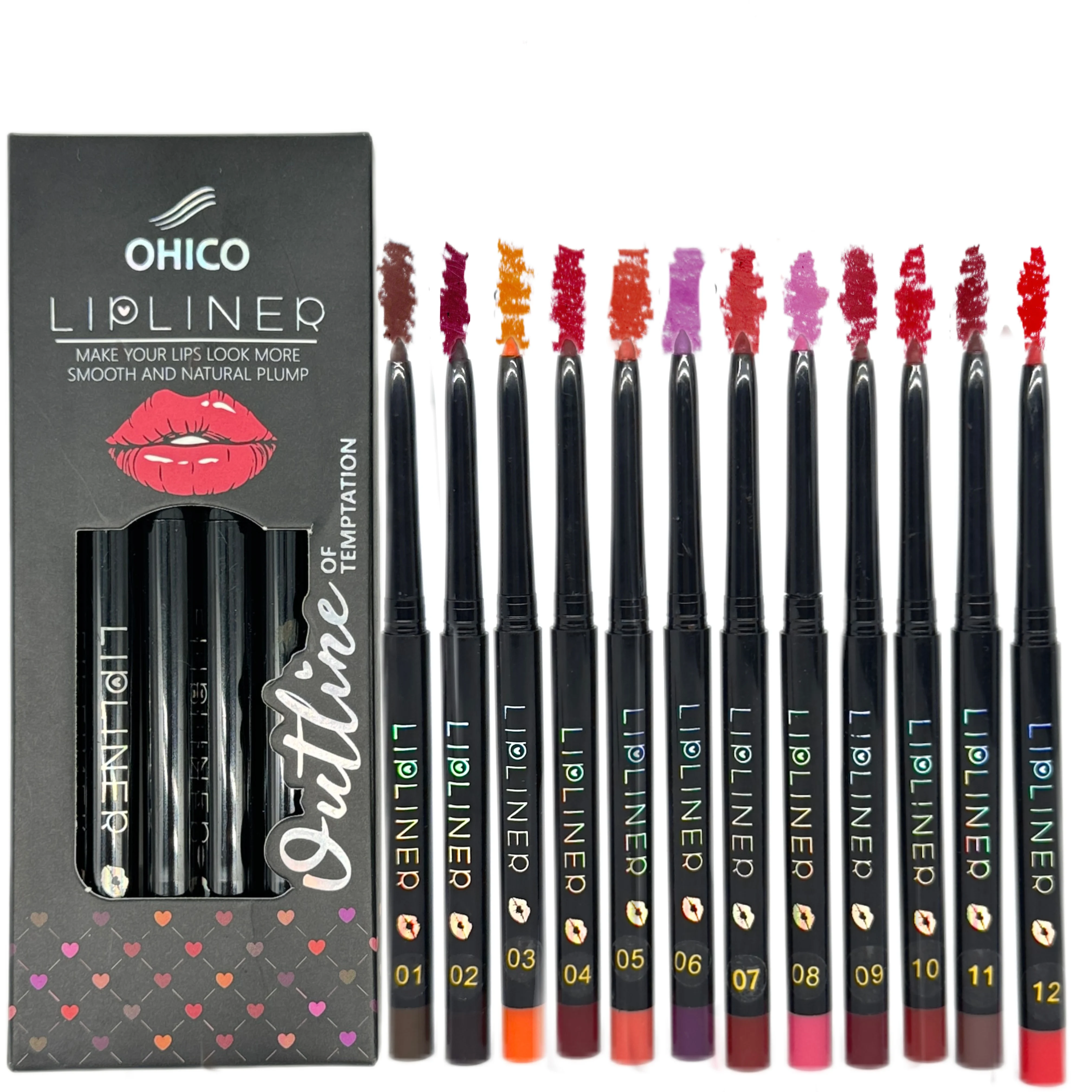 6-Piece Lip Liner Set, Matte Eyeliner Lip Liner, Long-Lasting Non-Fading Lip Liner Set