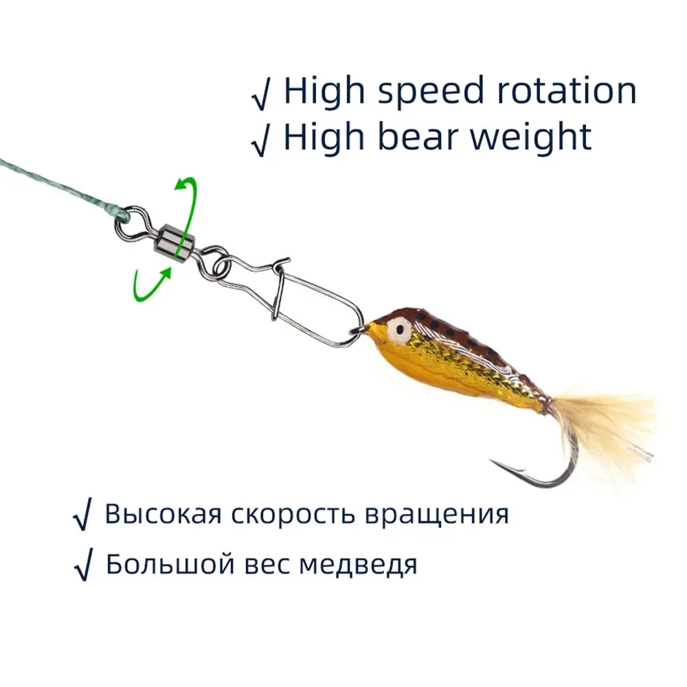 50 قطعة من دوارة الصيد من الفولاذ المقاوم للصدأ مع المفاجئة، # 4- # 12 موصل دوار للمياه المالحة والمياه العذبة، معالجة تزوير المياه المالحة، #4