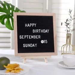 Small Blackboard Nordic Felt Wooden Message Board Decoration Table with Cross-border Wooden Pine Frame Message Decoration