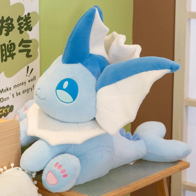 

30/80cm Vaporeon Pokemon Eevee Huge Plush Toys Aquali Doll Cute Stuffed Plushie Pillow Ornament Pokémon Gift for Children