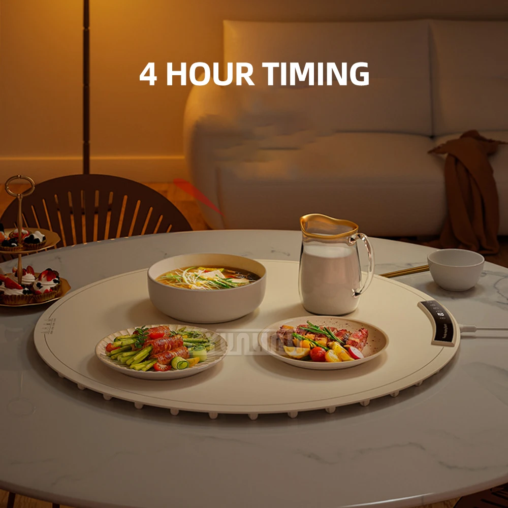 스마트 전기 음식 보온기 빠른 가열 가정용 접이식 접시 온도 조절 가능 실리콘 보온