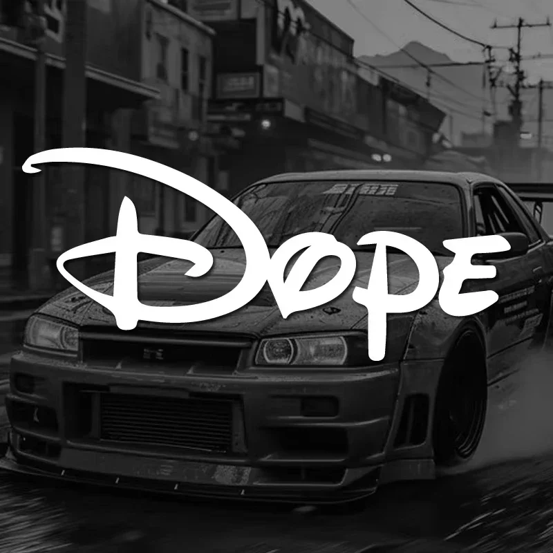 

1 шт. наклейки с надписью "DOPE", наклейки особого дизайна с милыми и забавными рисунками для автомобилей, грузовиков, мотоциклов и ноутбуков!