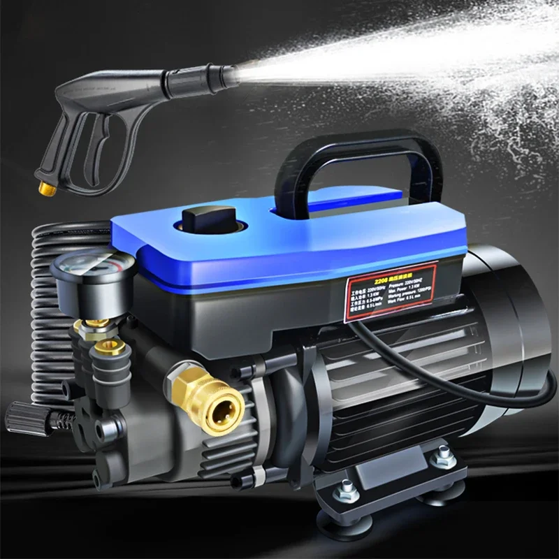 High-pressure 100BAR Car Washing Machine 2200W Car Washing Gun Household 220V Water Pump Grab High-power Floor Washing