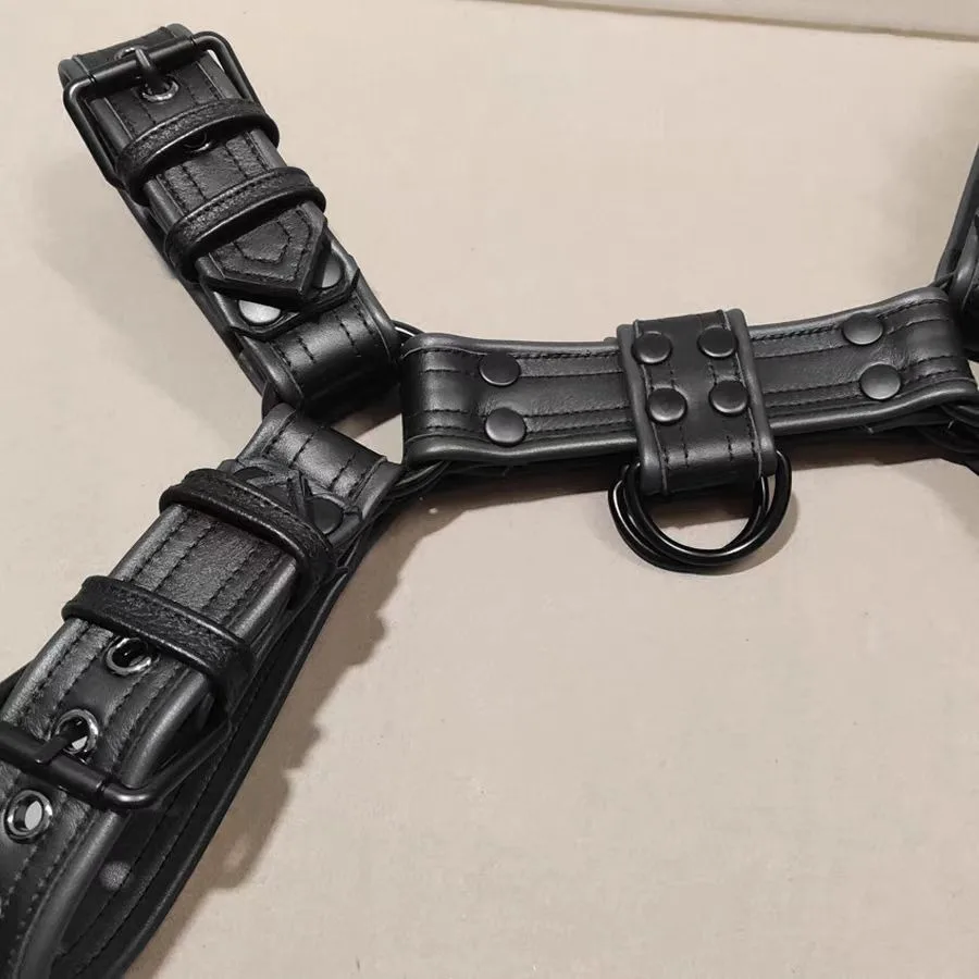 Punk PU Leather Body Harness Chest Shoulder Strap Men Multi Function Adjustable Gothic Waist Belt