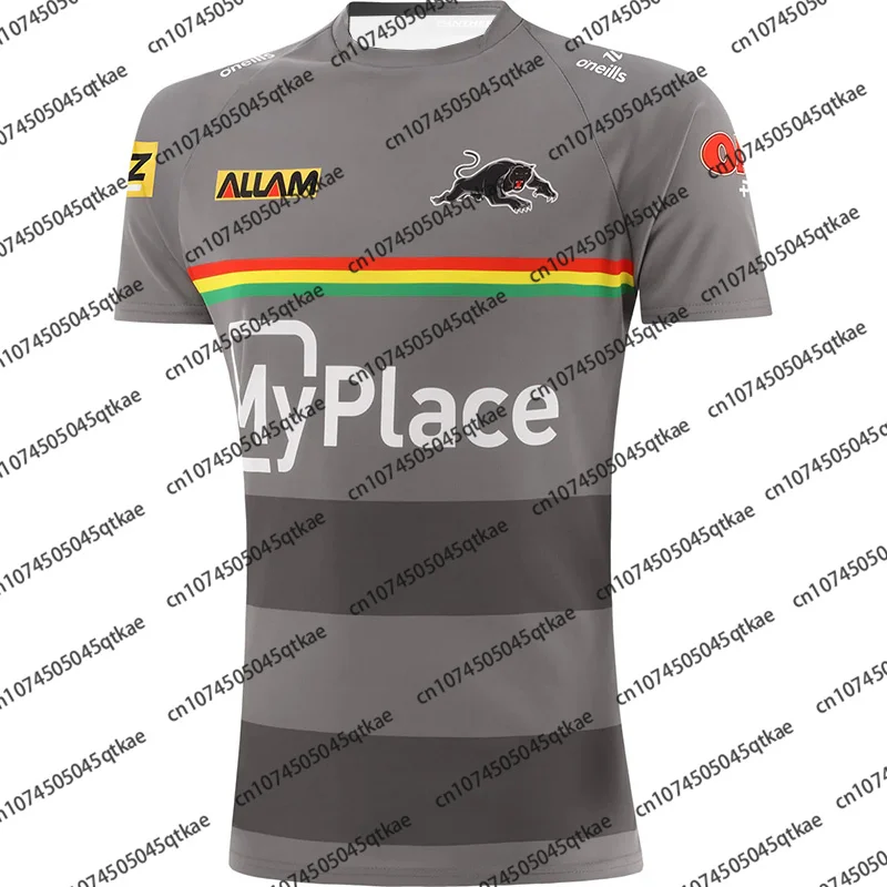 2025 New Summer Australian NRL Penrith Panthers Home Jersey Women Men Oversized Training Tee Breathable Kid/Adult Rugby Jersey image 4