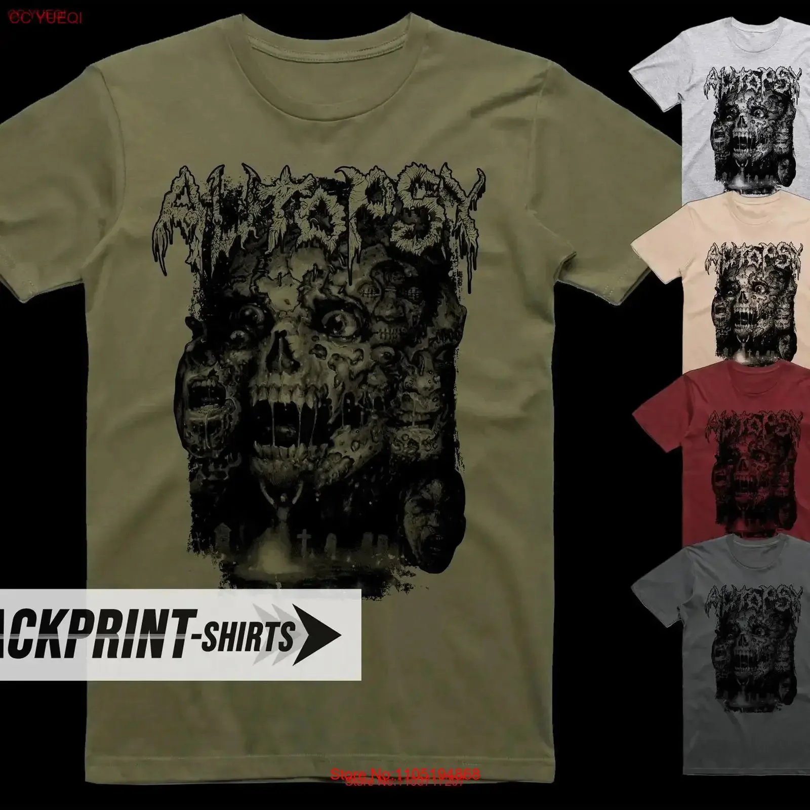 Autopsy The Headless Ritual T Shirt cotton Men's all sizes S 5XL 18 colors band poster album cover vintage Washed