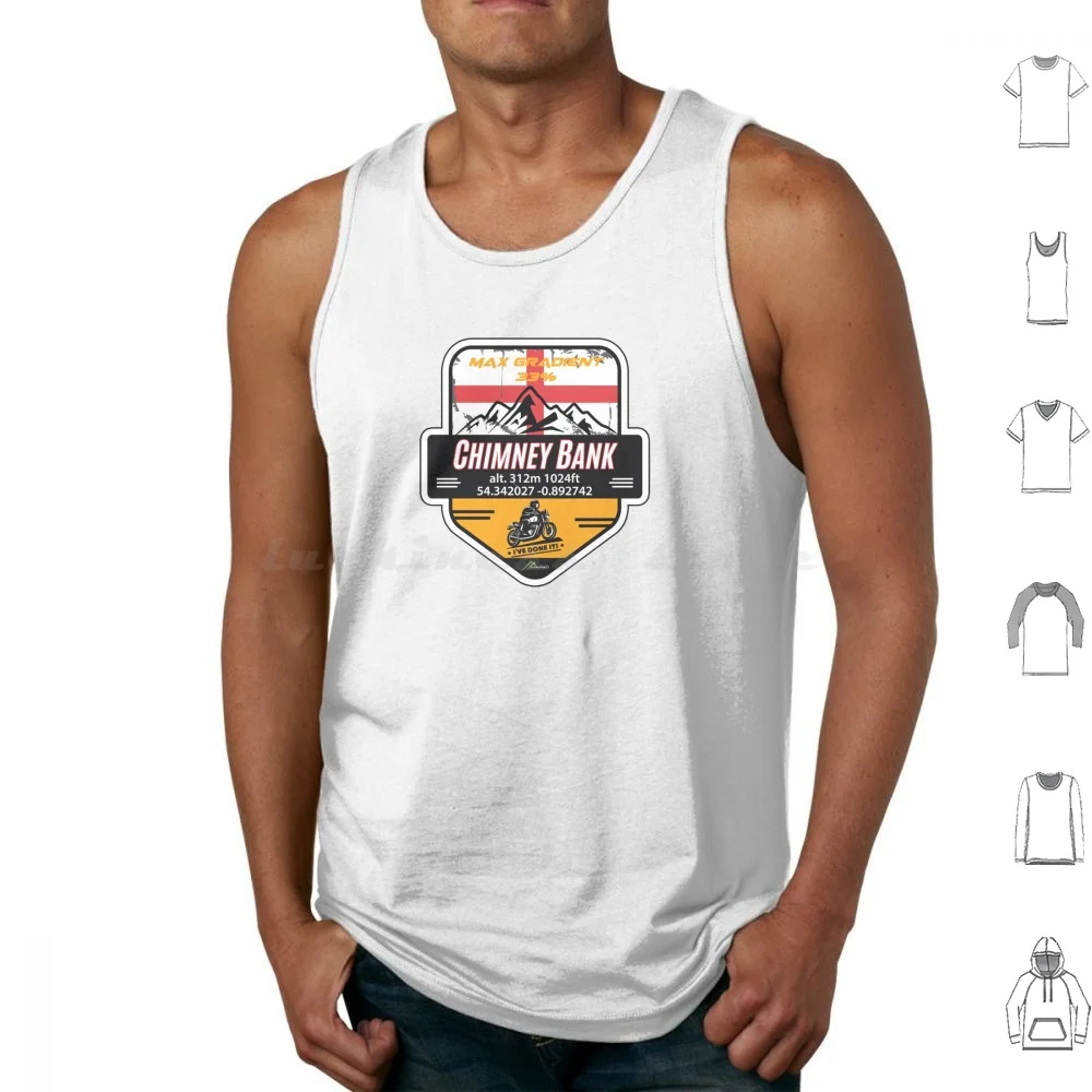 Rosedale Chimney Bank North Yorkshire England Sticker Motorcycle I've Done It! Tank Tops Print Cotton Chimney Bank