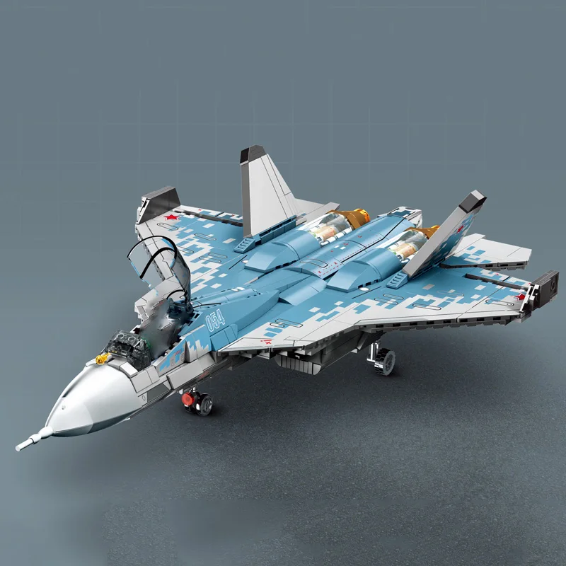 Klocki SEMBO BLOCK Myśliwiec Stealth Wojskowy z Bronią Model Samolotu Myśliwskiego Klocki Zabawki dla Chłopców Prezenty Świąteczne