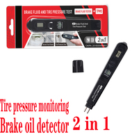 Brake Fluid Tester Tire Pressure Monitoring Meter Two In One Brake Fluid Water Content Test Pen Brake Fluid Test Pen