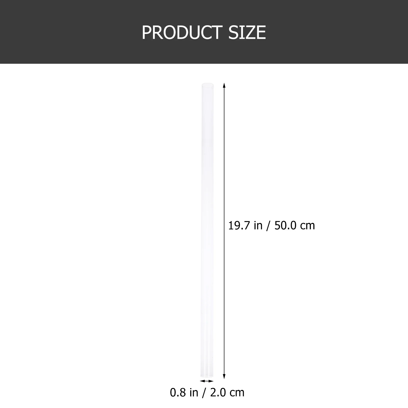 4Pcs Hard PVC Clear Tube Thick Unbreakable Round Tubing Chemical Wear Resistant for Indoor Signage Shopping Mall Hotel