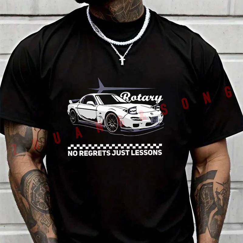 

RX-7 Rotary Car Print T-SHIRT Male Brand Tee Shirt Men Summer T Shirts Casual High Quelity O-neck Tees