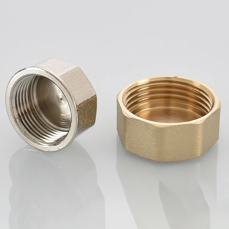 Outer Wire Plug Joint Cap, Water Pipe Bulkhead Copper, 4 Pontos, 6 Rosca Interna