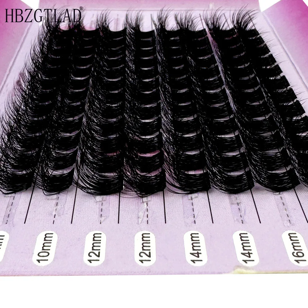 DIY96/160 Cluster Eyelash Extension Bunch Lashes Segmented Fake Lash 3D Fluffy Natural Russian Volume Individual Mink Eyelashes