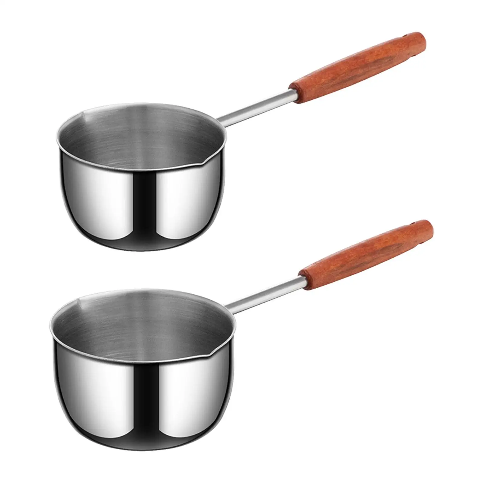 Hot Oil Pan Stainless Steel Non Stick Pan Melting Pot Cooking Pot Small Saucepan for Stovetop Camping Restaurant Kitchen Travel