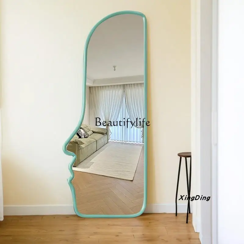 

Minimalist Irregular Full-Length Internet Celebrity Home Floor and Wall-Mounted Art Large Mirror for Living Room