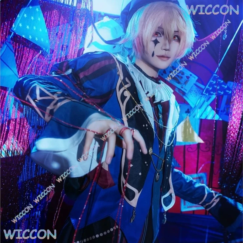 Project Sekai PJSK Tenmasu ksa Wonder Show Clown Cosplay Suit Red Black Circus Costume Anime Stage Performance Outfit Halloween