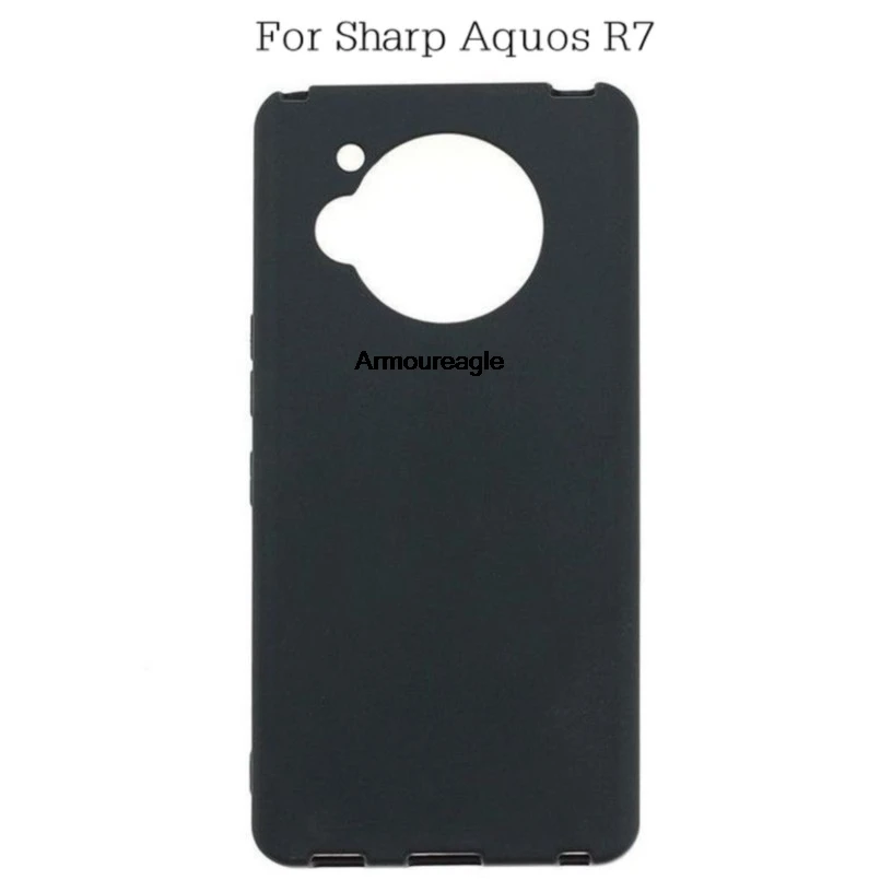 Funda de teléfono suave mate negra para Sharp Aquos R7 TPU Shell Protector Coque Protector