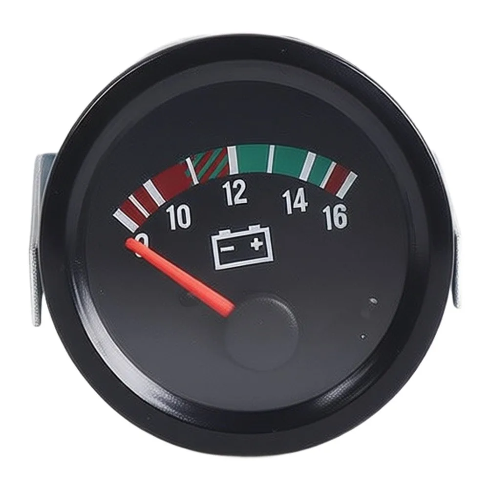 52mm Panel Mount Voltmeter Gauge with Analog Pointer Readout for Generator Voltage Monitoring 12V and 24V Compatible Input Range
