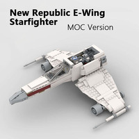 378Pcs MOC Spaceship NEW Republic E-Wing Starfighters Building Blocks Modified from X-Wing Fighter Bricks Model DIY Toys Gifts