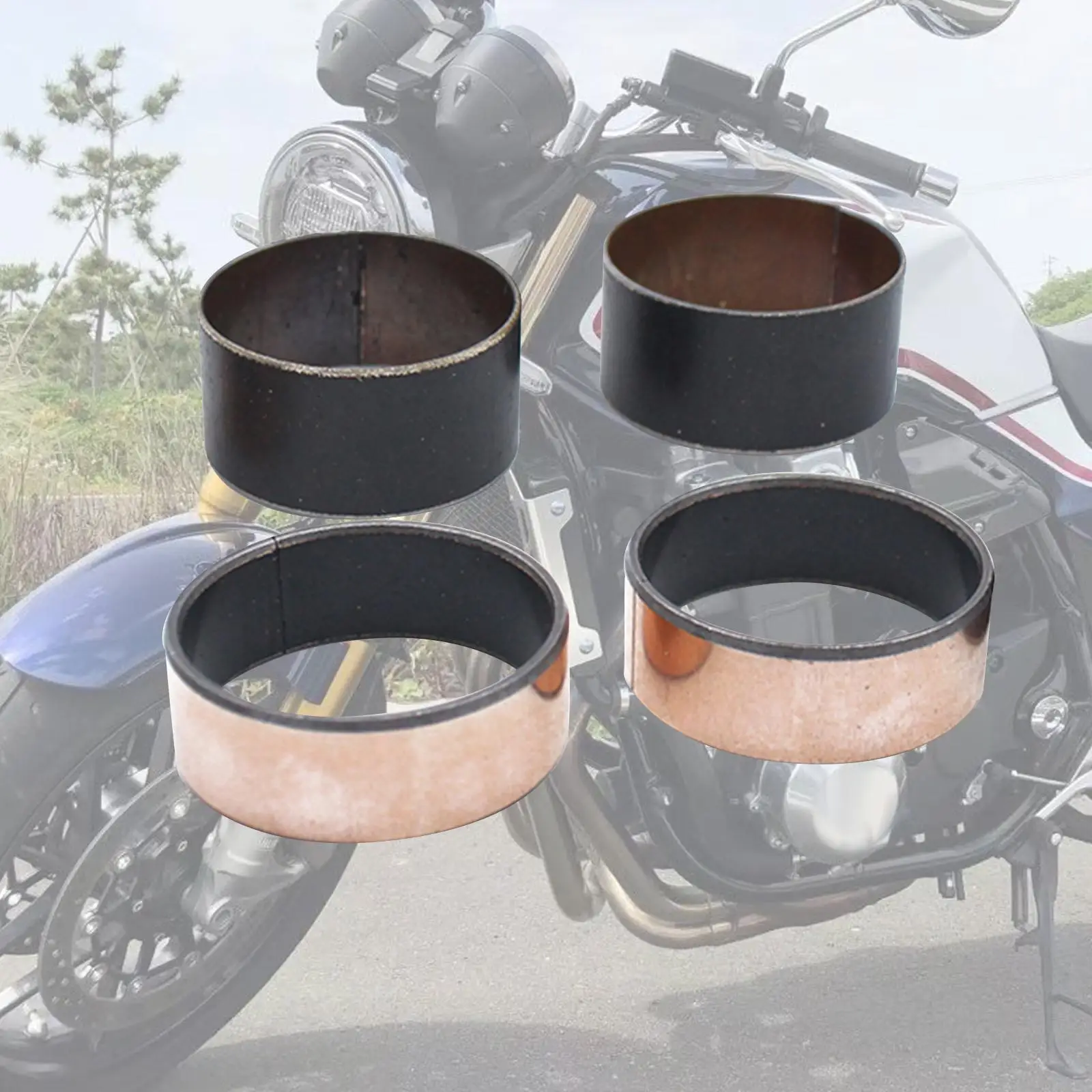 4x Assorbitori Manicotto Anelli Modifica Pezzi di Ricambio Montaggio In Metallo per Honda Zrx 1100 1200 CB1000 1200 1300 Professionale