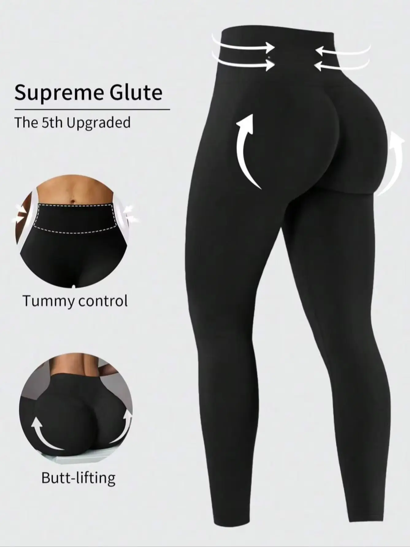 AliExpress NONE Womens Daily Athletic High Waist Skinny Leggings Tummy Control Hip Lifting Stretch Pants For Yoga Fitness Running Cycling