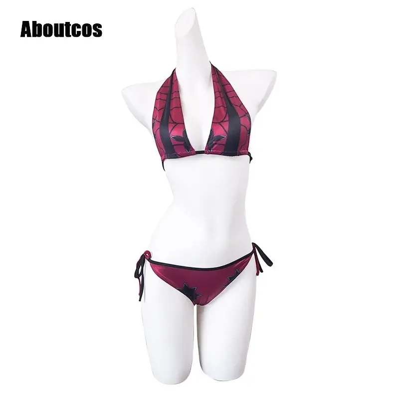 Costume da bagno anime Anime Demon Slayer Bikini Set adesivi per tatuaggi Costumi da bagno rosa sexy Kimetsu No Yaiba Costume cosplay Grado superiore Sei