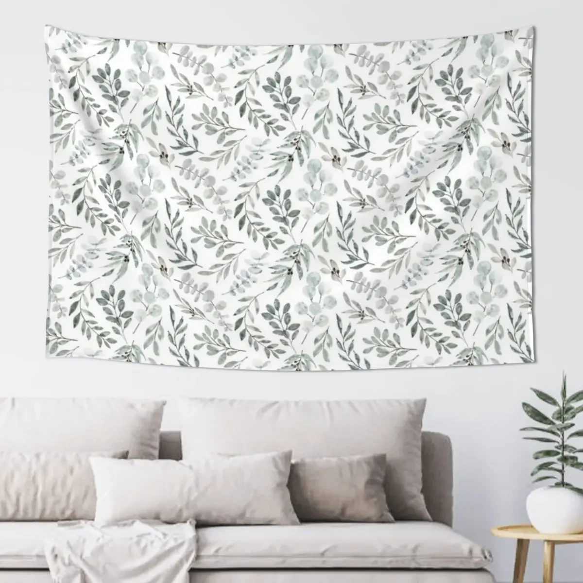 

Australian Eucalyptus Watercolor Botanical Leaves Australianiana Eucalyptus leaves in watercolour Tapestry Funny Tapestry