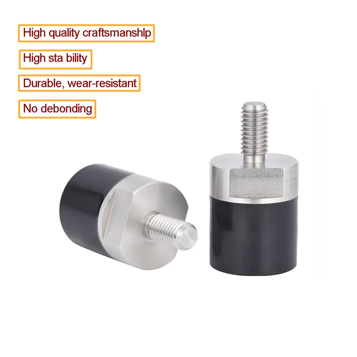 Rubber Coated Anti-Collision Screw, Buffer Shock Absorber Bolt M3-M16 Polyurethane with Wrench Position Screw 70A