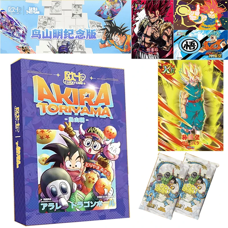 

New Dragon Ball Cards Akira toriyama Commemorative Editio Super Saiyan Son Goku Shiny SSP MAX Collection Card Children Gift Toy