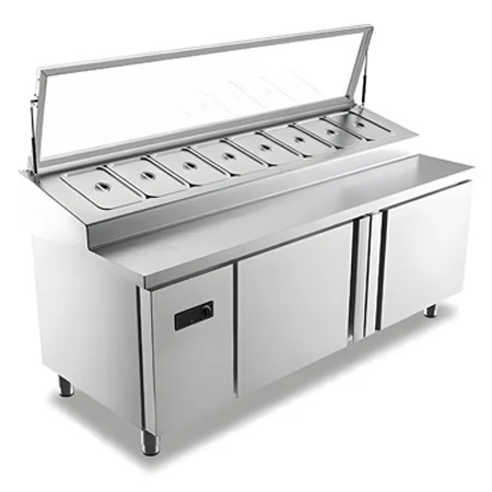 Commercial Refrigerator Prep Counters Pizza Salad Prep Counters Prep Fridge Refrigerated Pre Table Saladette
