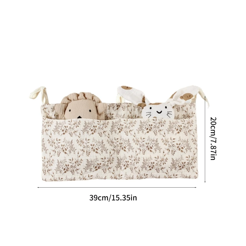 Baby Bedside Storage Bag Cribs Multifunctional Hanging Pocket for Drool Bibs Toy Diaper Baby Cribs Storage Bag