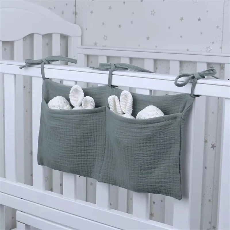 1pc Baby Bedside Storage Bag Baby Crib Organizer Hanging Bag for Baby Multi-Purpose Newborn Bed Hanging Diaper Toy Tissue