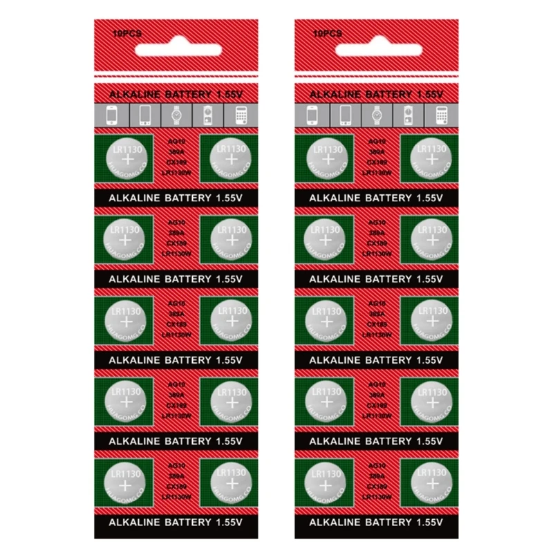 Convenient 1.55V LR1130 Button Cell Battery For Watches Calculators Efficient Power Solution Stable Output Cell Battery
